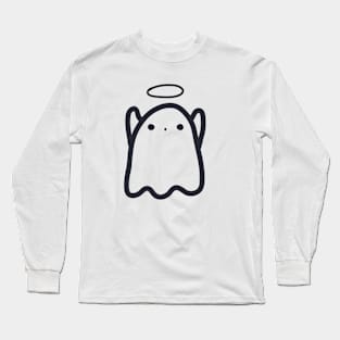 Spooky Halloween angel ghost design Long Sleeve T-Shirt